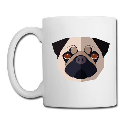 Pug-Coffee/Tea Mug - white